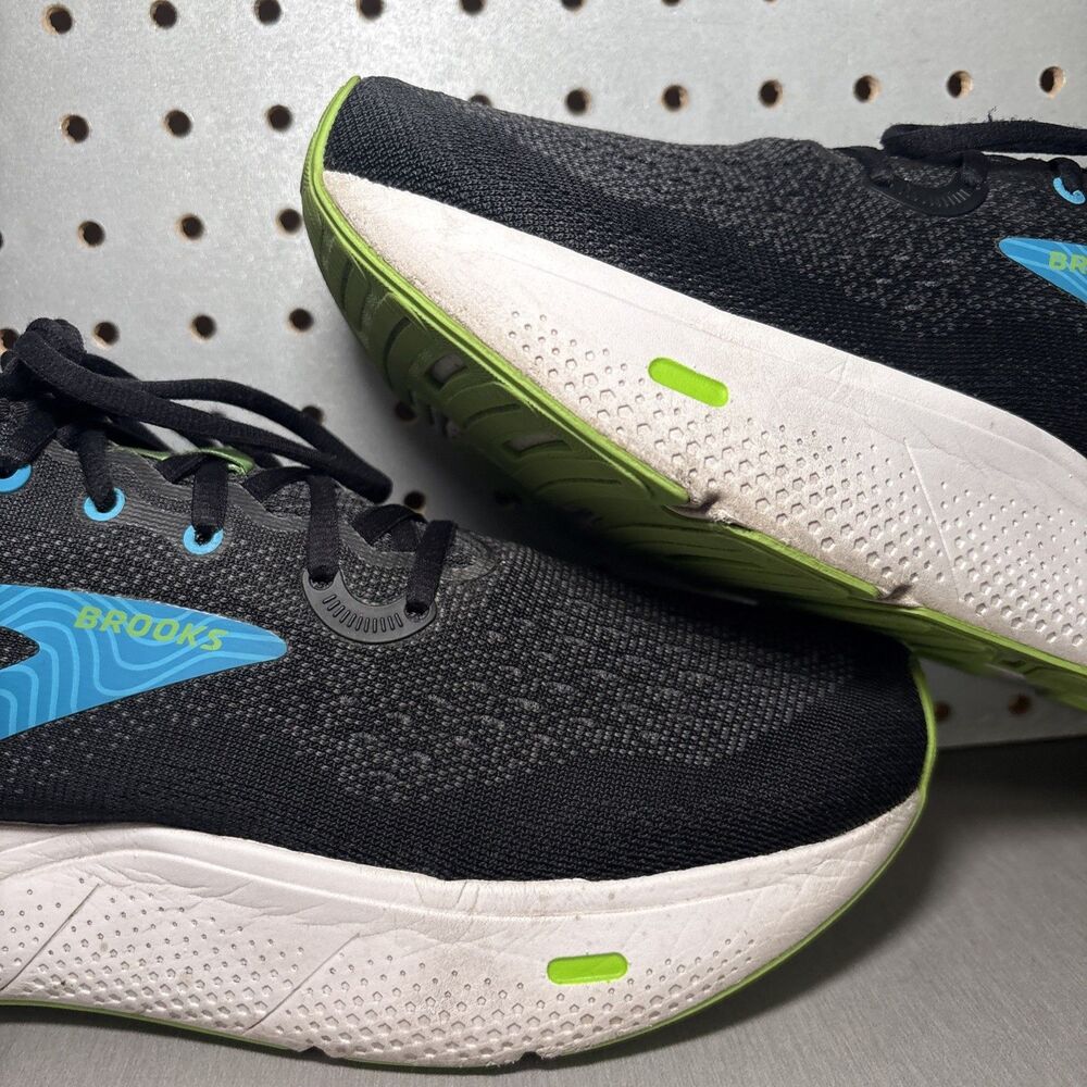 Brooks Ghost Max Running Shoes Mens Size 14 D Black Blue Green Sneakers - Picture 9 of 14